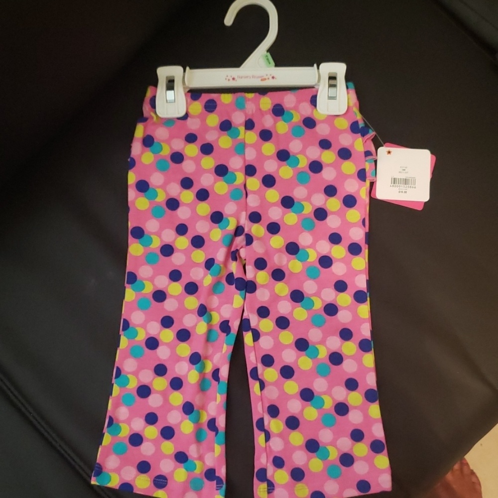 Polka dot ruffle pants.